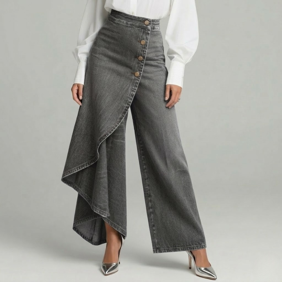 Aude - Pantalon portefeuille en jean