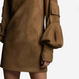 Eulalie - Mini-Robe à Col Montant