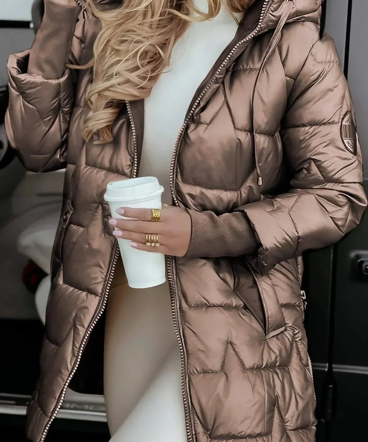 Eliane - Veste Matelassée à Brillance Douce