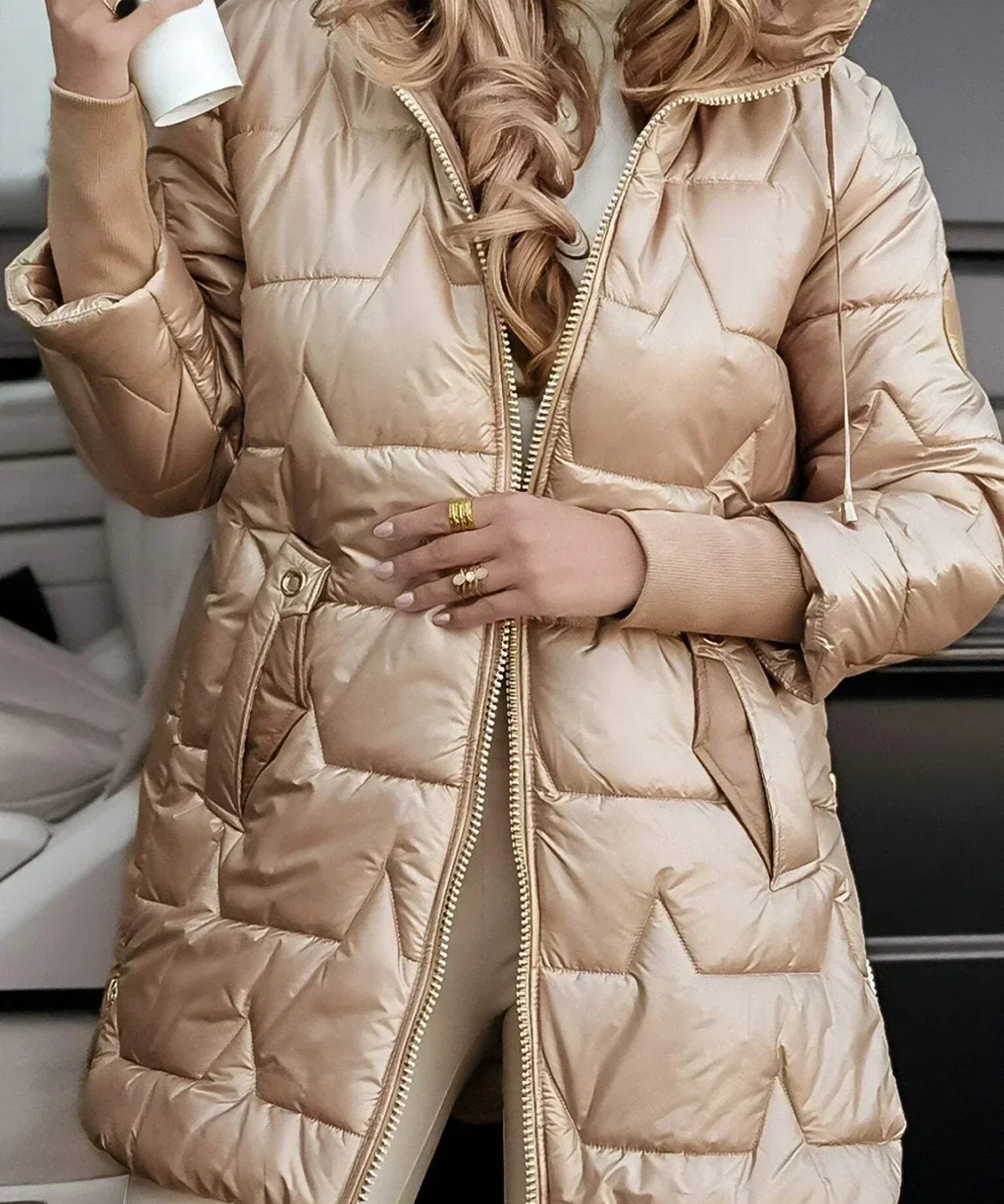 Eliane - Veste Matelassée à Brillance Douce