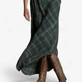 Tessa - Robe Chemise à Carreaux Émeraude