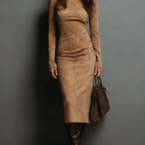 Ella - Robe Élégance Terracotta