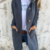 Claudine - Manteau en Maille Long et Élégant