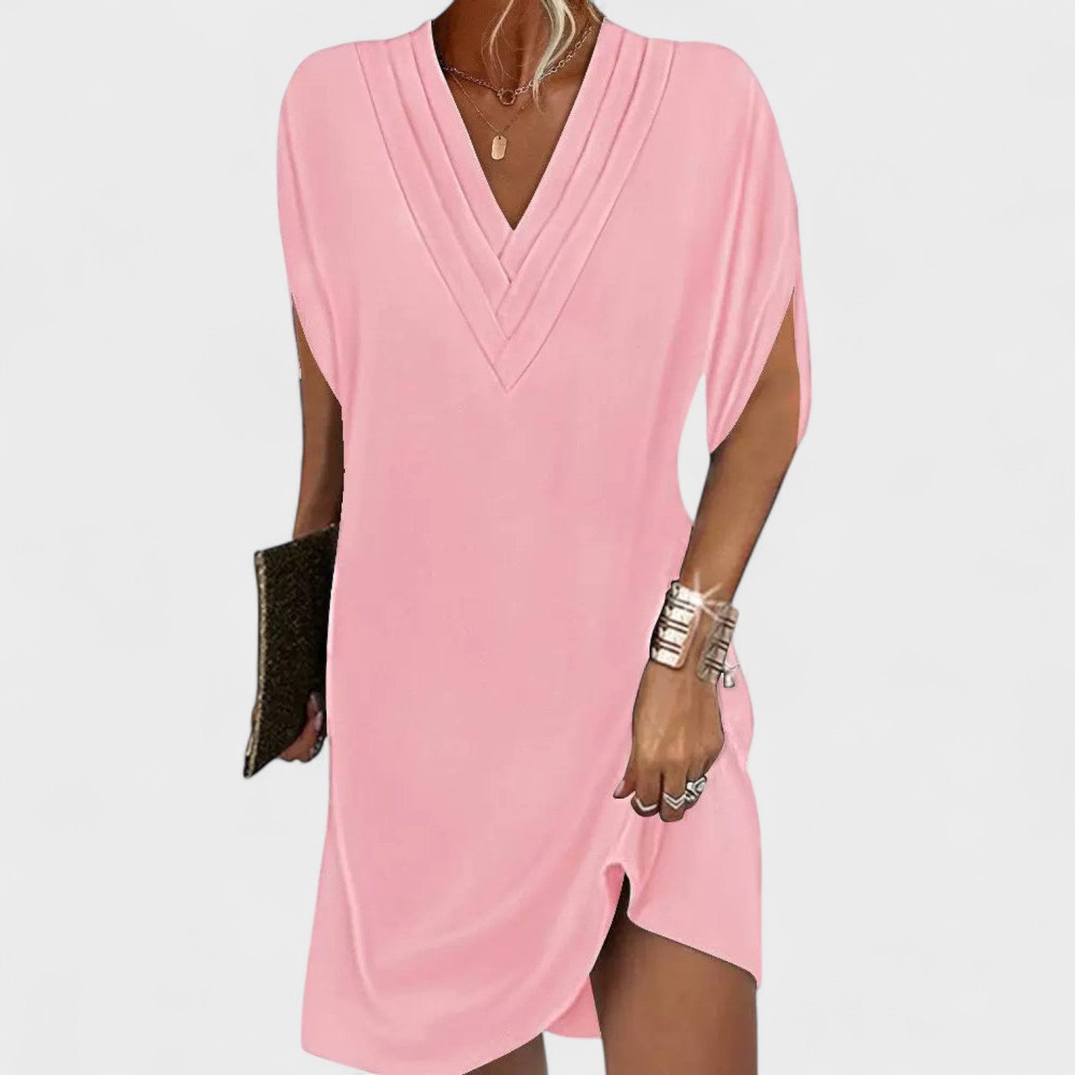 Silviane - Vestido Elegante con Mangas Abiertas