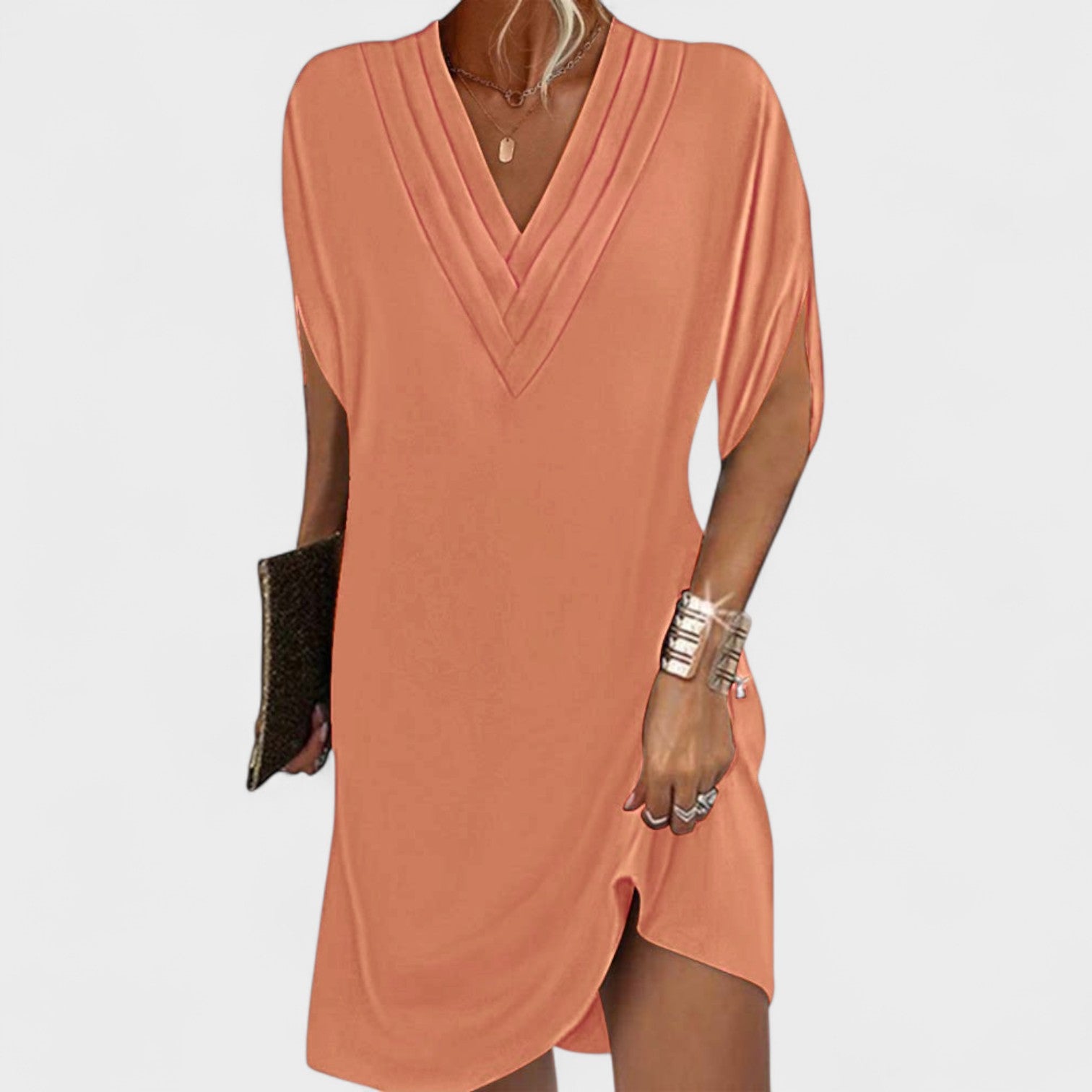 Silviane - Vestido Elegante con Mangas Abiertas