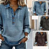 Wendy - Blouse Denim Premium à Détails Tressés